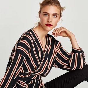 Zara wrap blouse